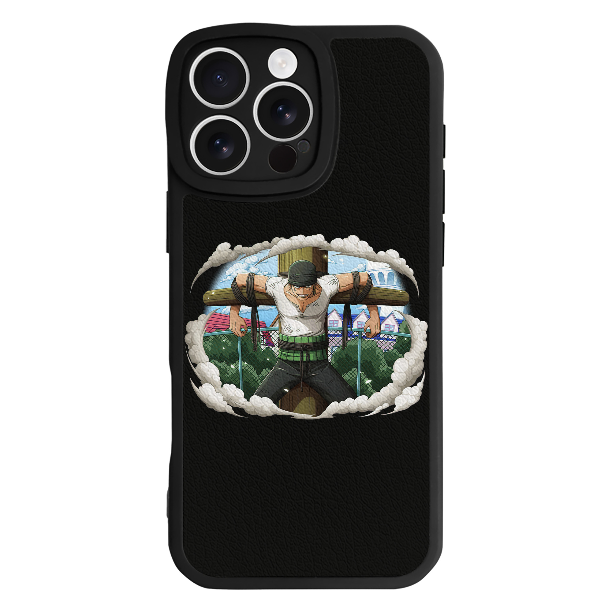 （画像用） ワンピース ロロノア・ゾロ ONE PIECE Roronoa Zoro 【iPhone 16シリーズ対応】シリコンスマホケース（レザー調） 材質：シリコン